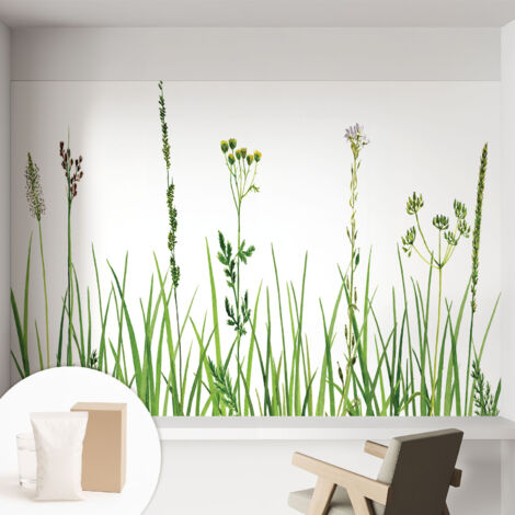 Papier peint intissé mural avec imprimé motifs uniques apparence moderne - Colle incluse gratuite Flore subtile 152x104 cm (1/5)