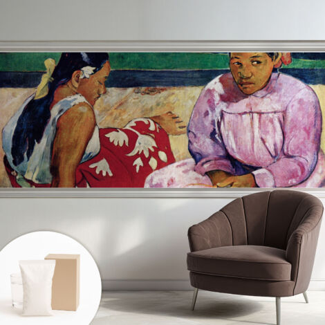 Papier peint intissé avec imprimé pour décoration intérieure pour rénovation a motif - Colle incluse gratuite Scène de plage 250x104 cm (1/5)