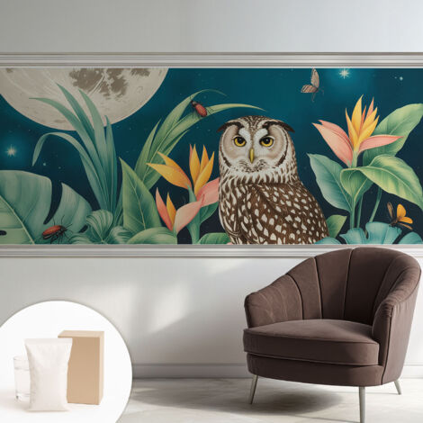 Papier peint avec colle pour décoration moderne de salon chambre à coucher cuisine et bureau Facile Safari lunaire 250x104 cm (1/5)