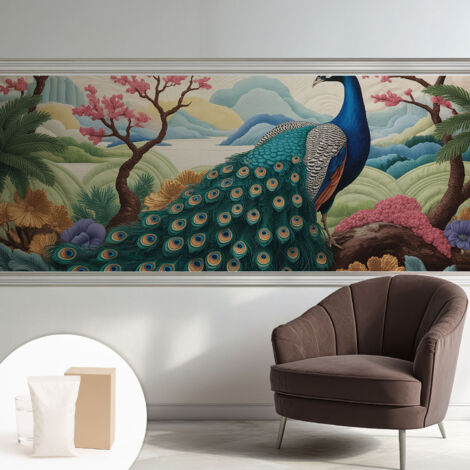 Papier peint intissé pour salon chambre à coucher peint imprimé pour mur - Colle incluse gratuite Beauté exotique 250x104 cm (1/5)