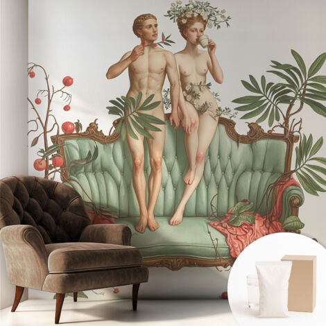 Papier peint intissé pour salon chambre à coucher peint imprimé pour mur - Colle incluse gratuite Élégance mystérieuse 250x250 cm (1/5)