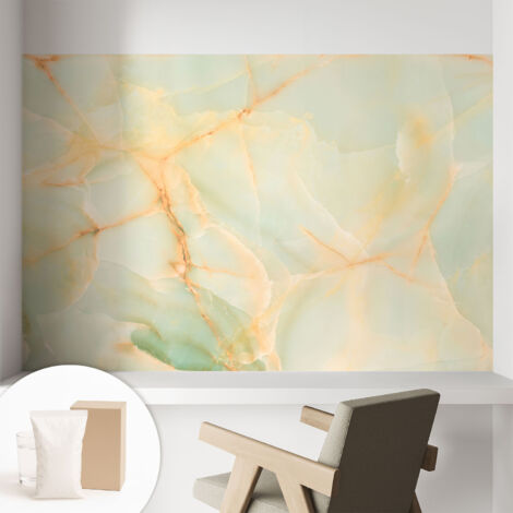 Papier peint intissé mural avec imprimé motifs décoratifs - style contemporain - Colle incluse gratuite Élégance marbrée 104x70 cm (1/5)