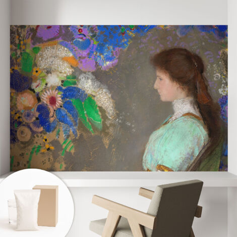 Papier peint décoratif avec colle pour salon, chambre à coucher et bureau – Design moderne et facile à poser Scène romantique 104x70 cm (1/5)