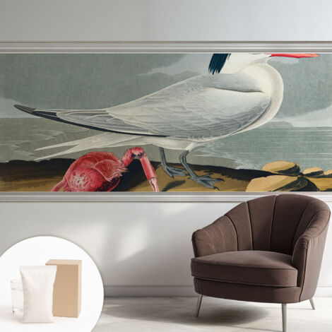 Papier peint intissé mural classique avec imprimé motifs décoratifs design élégant non‑tissé Paysage marin 250x104 cm (1/5)