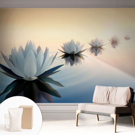 Papier peint intissé décoratif pour salon chambre et cuisine Facile à poser avec colle Vue paisible 312x219 cm (1/5)