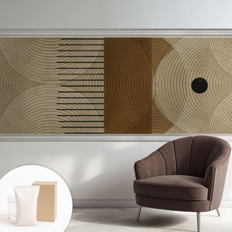 Papier peint intissé décoratif pour salon chambre et cuisine Facile à poser avec colle Géométrie de l'harmonie 250x104 cm (1/5)