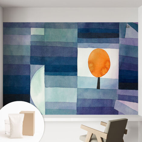 Papier peint intissé décoratif pour salon chambre et cuisine Facile à poser avec colle Arbre abstrait 152x104 cm (1/5)