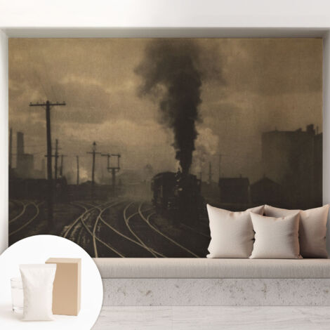 Papier peint intissé décoratif pour salon chambre et cuisine Facile à poser avec colle Paysage industriel 208x146 cm (1/5)