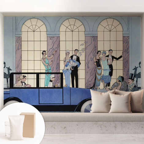 Papier peint décoratif avec colle pour salon, chambre à coucher et bureau – Design moderne et facile à poser Art déco 208x146 cm (1/5)