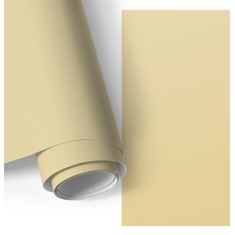 Film auto-adhésif - adhésif décoratif - imperméable - pour meubles - pour portes Beige-jaune 75x150 cm (1/5)