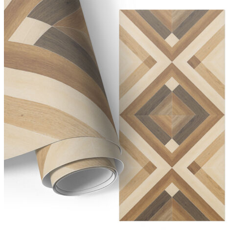 Film adhésif - adhésif décoratif - rénovation facile - pour meubles - pour cuisine Mosaïque en bois 65x130 cm (1/5)