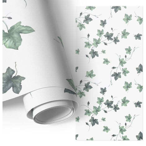 Film auto-adhésif - adhésif décoratif - imperméable - pour meubles - pour armoires Feuilles de lierre 75x150 cm