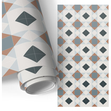 Film adhésif - adhésif décoratif - rénovation facile - pour meubles - pour table Composition géométrique 75x150 cm (1/5)