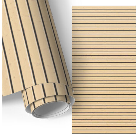 Film adhesif autocollant - design moderne - imperméable - pour cuisine - pour plans de travail Bandes de bois 75x150 cm (1/5)