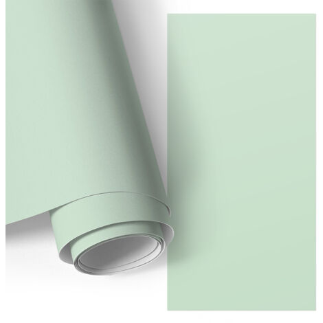 Film auto-adhésif - adhésif décoratif - rénovation facile - pour meubles - pour escaliers - pour étagères Vert menthe 50x100 cm (1/5)