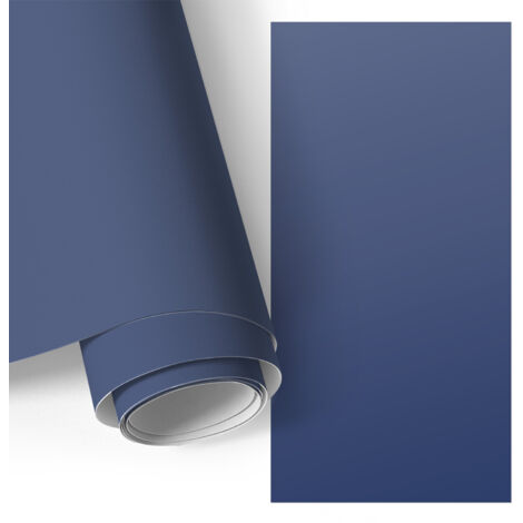 Film auto-adhésif - adhésif décoratif - imperméable - pour meubles - pour armoires Bleu marine vif 50x100 cm (1/5)