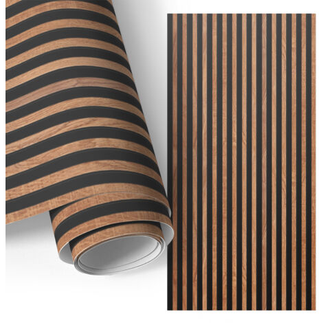 Film auto-adhésif - adhésif décoratif - rénovation facile - pour meubles - pour escaliers - pour étagères Lattes en bois 65x130 cm (1/5)