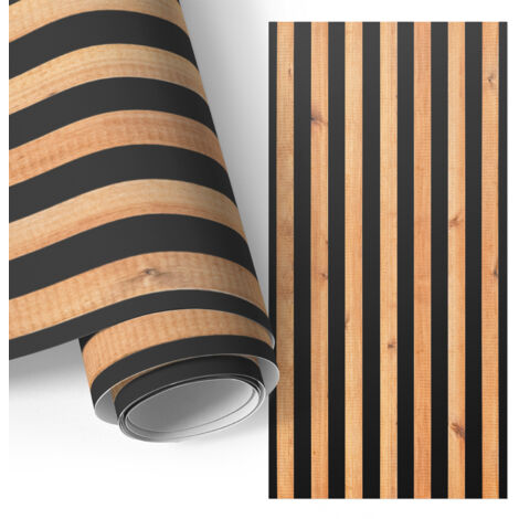 Film adhésif décoratif - look premium - transformation facile - durable - pour placard - pour meubles Lames vivantes 65x130 cm (1/5)