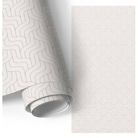 Film adhésif - adhésif décoratif - facile à poser - pour meubles - pour cuisine - pour table Motif ondulé 65x130 cm (1/5)