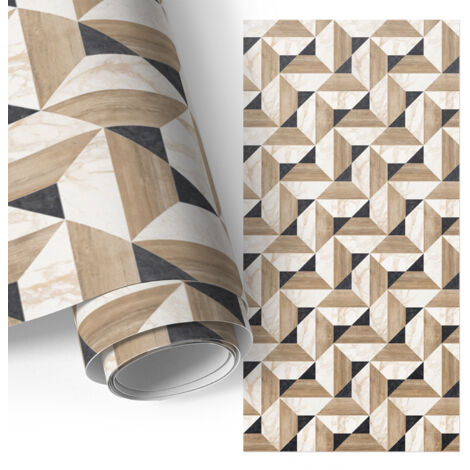 Film adhésif décoratif - look premium - transformation facile - durable - pour placard - pour meubles Bois et marbre 65x130 cm (1/5)