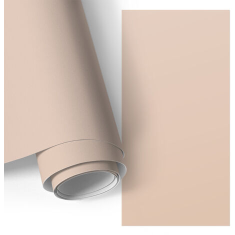 Film auto-adhésif - adhésif décoratif - imperméable - pour meubles - pour armoires Beige chaud 65x130 cm