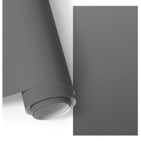 Revêtement adhésif - Films autoadhésifs - relooking meuble - pour table - entretien facile Gris foncé 50x100 cm (1/5)