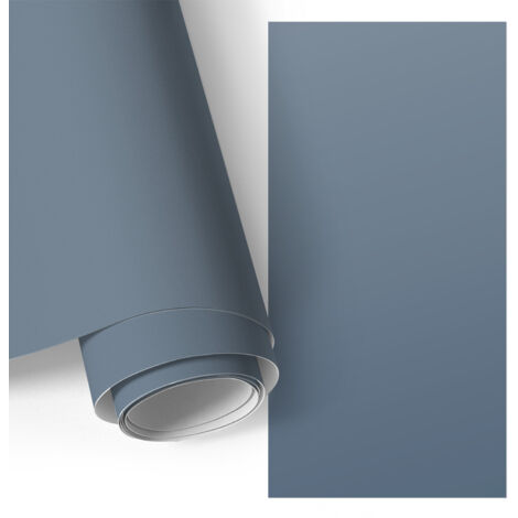 Film auto-adhésif - adhésif décoratif - imperméable - pour meubles - pour armoires Bleu marine pastel 50x100 cm (1/5)
