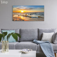 Tableau Sous Verre Tulup 125x50 Cm - Ruisseau, Herbes, Pierres - Style Moderne Nature