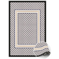 Tapis Vinyle PVC Élégant Protection pour le Sol - Tresse géométrique - 120x180 cm