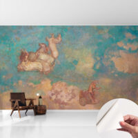 Papier peint autocollant Mural avec colle pour salon et chambre Décoration murale rapide Pégases célestes 416x254 cm