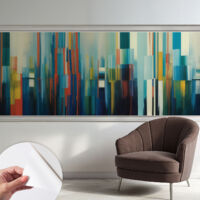 Papier peint autocollant avec imprimé décoratif pour salon et chambre à coucher Installation facile Rayures abstraites 250x104 cm