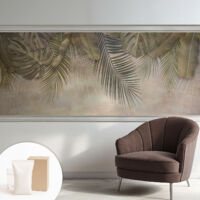 Papier peint intissé mural avec imprimé pour décoration pour salon pour chambre à coucher pour entrée Feuilles tropicales 250x104 cm