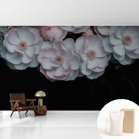 Papier peint intissé mural installation rapide du papier peint durable et résistante - Colle incluse gratuite Bouquet délicat 416x254 cm