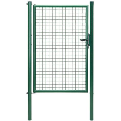 Wellengitter-Einzeltor, grün 1000x1500mm, incl.Pfosten Ø60 (1/3)
