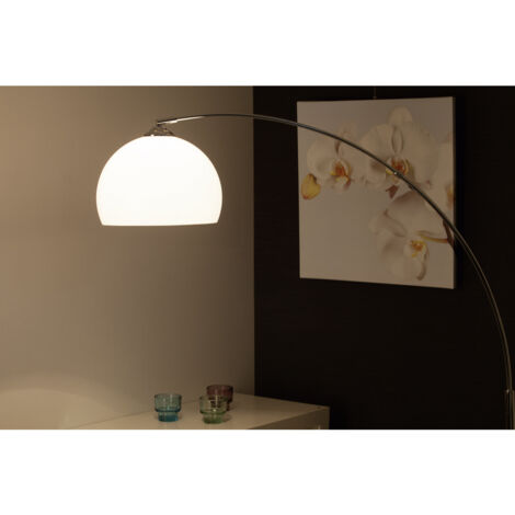 BRILLIANT Lampe Vessa Bogenstandleuchte 1,7m chrom/weiß (1/5)