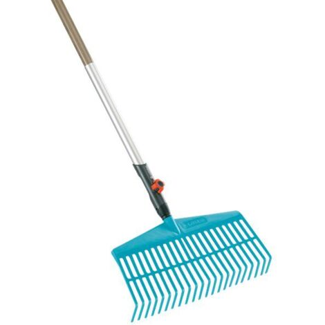 Gardena Rechenbesen mit Holzstiel Fächerbesen Combisystem Laubbesen Laubrechen