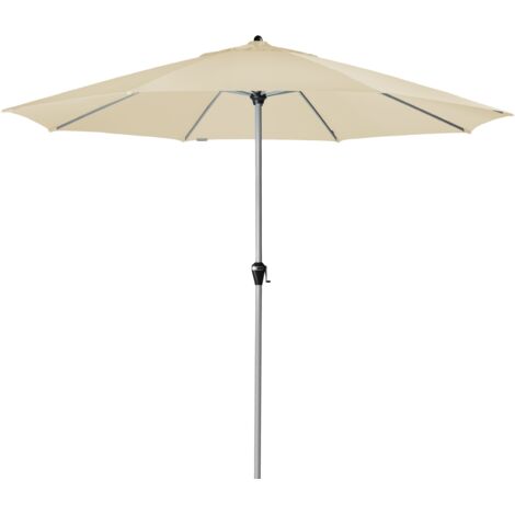Doppler Sonnenschirm / Kurbelschirm "Active Kurbel 380", Ø 380 cm, natur, Bezug aus 100% Polyester, Gestell aus Aluminium, 11,9 kg