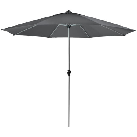 Doppler Sonnenschirm / Kurbelschirm "Active Kurbel 380", Ø 380 cm, anthrazit, Bezug aus 100% Polyester, Gestell aus Aluminium, 11,9 kg Sonnenschirm / Kurbelschirm "Active Kurbel 380", anthrazit, Ø 380