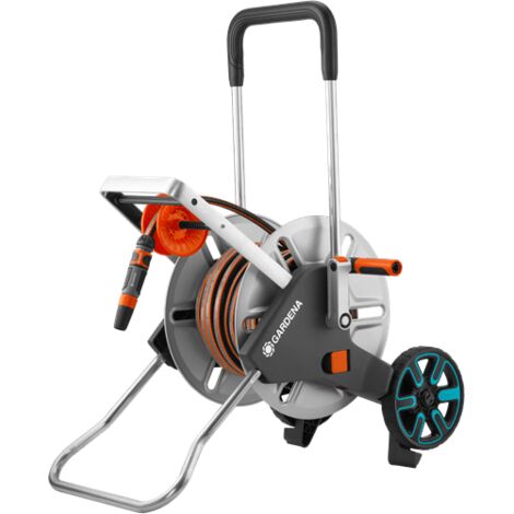 Gardena – Gartenschlauch-Aufroller CleverRoll M Easy – Metall mit Flex-Schlauch 25 m – Ergonomische Kurbel – 1854720 (1/10)