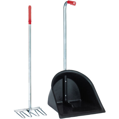 KERBL Mistboy schwarz Höhe 75 cm, Mistkratzer für die Reinigung von Pferdeboxen
