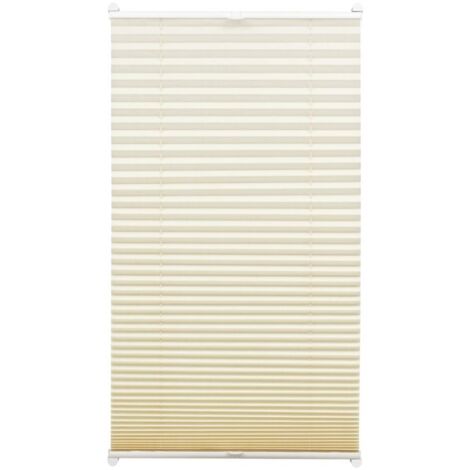 Easyfix Plissee mit 2 Bedien- schienen elfenbein 90 x 130 cm (1/4)