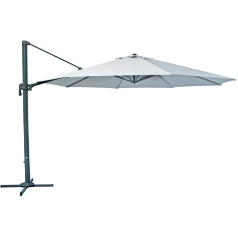 Derby Sonnenschirm / Ampelschirm "Ravenna 400",  Ø 400 cm, natur, Bezug aus 100% Polyester, Gestell aus Aluminium, 32,2 kg (1/5)
