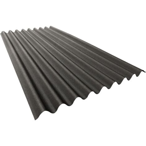 Onduline Bitumenwellplatte Base 200 x 85,5 cm 2,6 mm schwarz Dachpappe & Bitumen (1/2)