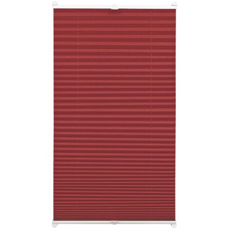 Easyfix Plissee mit 2 Bedien- schienen bordeauxrot 90x130 cm (1/2)