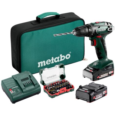 Metabo Akku-Bohrschrauber BS 18  602207930  18 V  Mit 32-teiliger Bit-Box  Inklusive zwei Akkus (1/7)