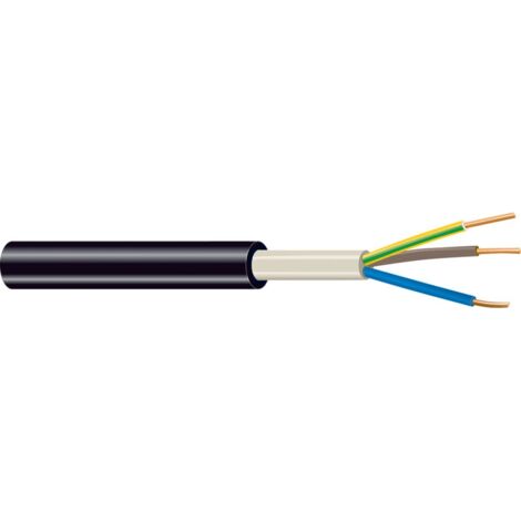 Erdkabel NYY-J 3 x 1,5 - 50 Meter schwarz Kabel Starkstromkabel Elektrokabel (1/2)