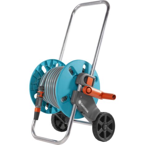 GARDENA Carrello avvolgitubo con tubo 20 m 13 mm (1/2"), lancia irrigazione e raccordi CleverRoll S (18502-50)