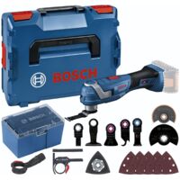 Bosch Professional 18V System GOP 18V-34 Multiherramienta a Batteria con Motore Brushless, Controllo delle Vibrazioni, Set Completo con Vari Accessori, Piatto Levigante e Valigetta L-BOXX