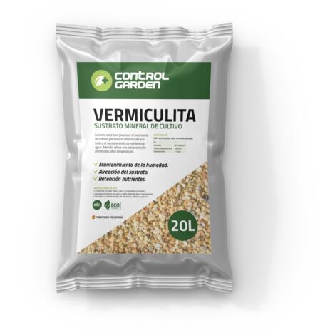 CONTROL GARDEN Vermiculita Sustrato Mineral para Plantas 20L