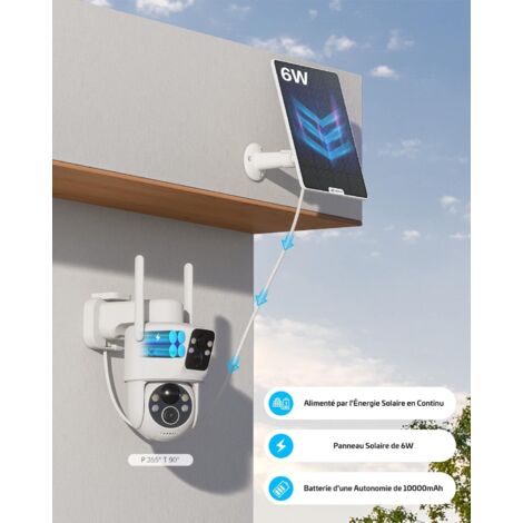 COCOCAM 4G LTE No WiFi Security Camera, 2K Solar Outdoor Wireless, PIR Human Detection, AI Recognition, 355°P 90°T, 10000 MAh Battery, SIM Card